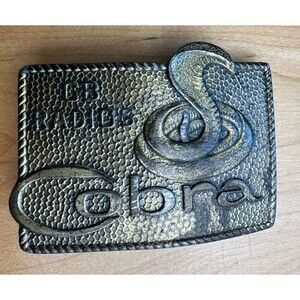 Vintage Cobra CB Radio Belt Buckle Solid Brass Tone Made Exclusively For Cobra